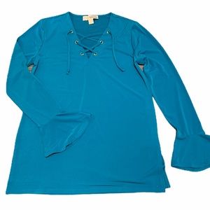 Michael Michael Kors Lace up‎ Bell sleeve top
